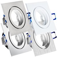 Einbauleuchte Enya GU10/MR16/Modul IP44 90x90 mm